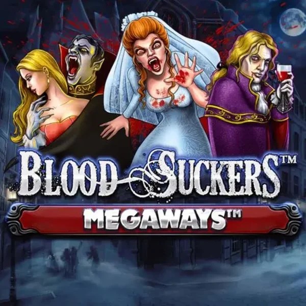 Official Slots logo: Blood Suckers Megaways by Red Tiger Gaming at WinRolla Casino