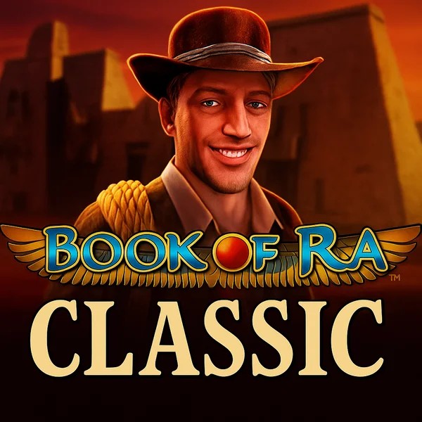 Book of Ra Classic by Novomatic, showcased at winrolla-casino.net – game logo