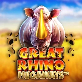 Great Rhino Megaways slot logo by Pragmatic Play at WinRolla Casino