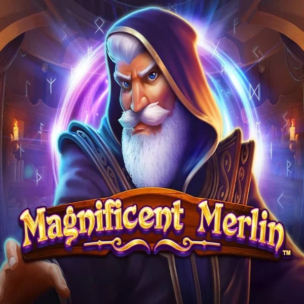 Magnificent Merlin slot logo by Greentube at WinRolla Casino
