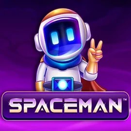 Spaceman online game logo by Pragmatic Play on winrolla-casino.net