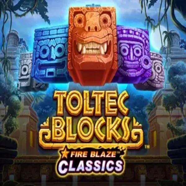 Fire Blaze: Toltec Blocks by Rarestone Gaming, showcased at winrolla-casino.net – game logo