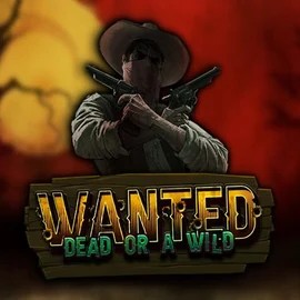Wanted Dead or a Wild slot logo by Hacksaw Gaming at WinRolla Casino